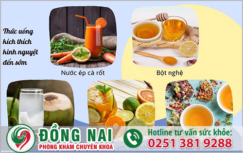 Các thức uống để làm kinh nguyệt ra sớm